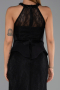 Long Black Dantelle Evening Dress ABU6425