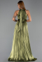 Long Olive Drab Chiffon Prom Gown ABU6428