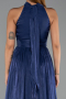 Long Navy Blue Chiffon Prom Gown ABU6428