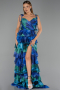 Long Sax Blue Evening Dress ABU6430