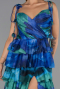 Long Sax Blue Evening Dress ABU6430