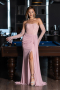 Long Powder Color Chiffon Evening Dress ABU5791