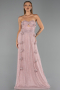 Long Powder Color Evening Dress ABU6431