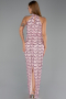 Long Powder Color Dantelle Evening Dress ABU6405