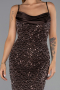 Long Brown Scaly Evening Dress ABU6308