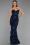 Long Navy Blue Mermaid Evening Gown ABU6625