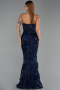 Long Navy Blue Mermaid Evening Gown ABU6625