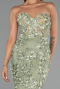 Long Mint Mermaid Evening Gown ABU6625