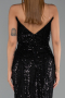 Long Black Beaded Evening Dress ABU6433