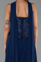 Long Navy Blue Chiffon Evening Dress ABU6436