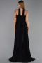 Long Black Chiffon Evening Dress ABU6436