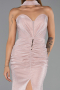 Long Powder Color Beaded Evening Dress ABU6440