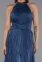 Long Navy Blue Chiffon Evening Dress ABU6441