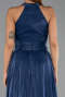 Long Navy Blue Chiffon Evening Dress ABU6441