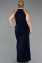 Long Navy Blue Plus Size Evening Dress ABU6415