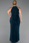 Long Emerald Green Plus Size Evening Dress ABU6415