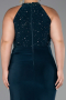 Long Emerald Green Plus Size Evening Dress ABU6415