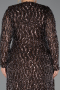 Long Brown Scaly Plus Size Evening Gown ABU6488