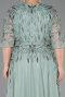 Long Mint Plus Size Evening Gown ABU6489