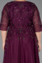 Long Plum Plus Size Evening Gown ABU6489