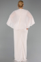 Long Beige Chiffon Plus Size Evening Dress ABU6490