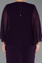 Long Dark Purple Chiffon Plus Size Evening Dress ABU6490