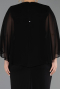Long Black Chiffon Plus Size Evening Dress ABU6490