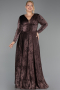 Long Copper Plus Size Evening Dress ABU6492