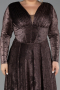 Long Copper Plus Size Evening Dress ABU6492