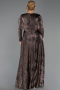 Long Black-Gold Plus Size Evening Dress ABU6492