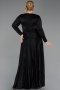 Long Black Plus Size Evening Dress ABU6492