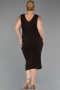 Midi Brown Formal Plus Size Dress ABK1492