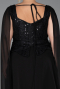 Long Black Chiffon Formal Plus Size Dress ABU6422