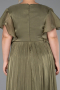 Long Olive Drab Chiffon Formal Plus Size Dress ABU6423