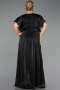 Long Black Chiffon Formal Plus Size Dress ABU6423
