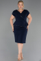 Midi Navy Blue Plus Size Cocktail Dress ABK2669