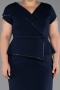 Midi Navy Blue Plus Size Cocktail Dress ABK2669