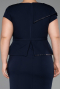 Midi Navy Blue Plus Size Cocktail Dress ABK2669