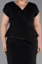 Midi Black Plus Size Cocktail Dress ABK2669