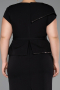 Midi Black Plus Size Cocktail Dress ABK2669