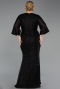 Long Black Beaded Plus Size Evening Gown ABU6501