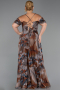 Long Brown Plus Size Evening Gown ABU6409