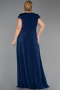 Long Navy Blue Formal Plus Size Dress ABU6410