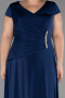 Long Navy Blue Formal Plus Size Dress ABU6410