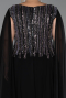 Long Black Chiffon Plus Size Evening Gown ABU6435