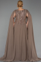 Long Mink Chiffon Plus Size Evening Gown ABU6435