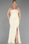 Long Yellow Dantelle Formal Plus Size Dress ABU6364