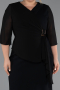 Midi Black Plus Size Cocktail Dress ABK2668