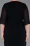 Midi Black Plus Size Cocktail Dress ABK2668