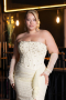 Long Yellow Dantelle Formal Plus Size Dress ABU6364
